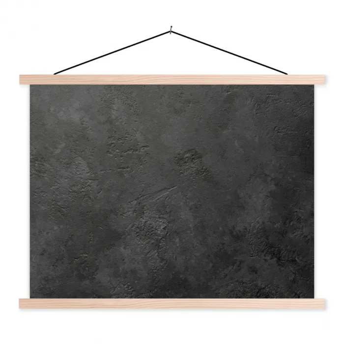 Beton - Structuur - Industrieel - Zwart - Grijs textielposter latten blank klein -3d