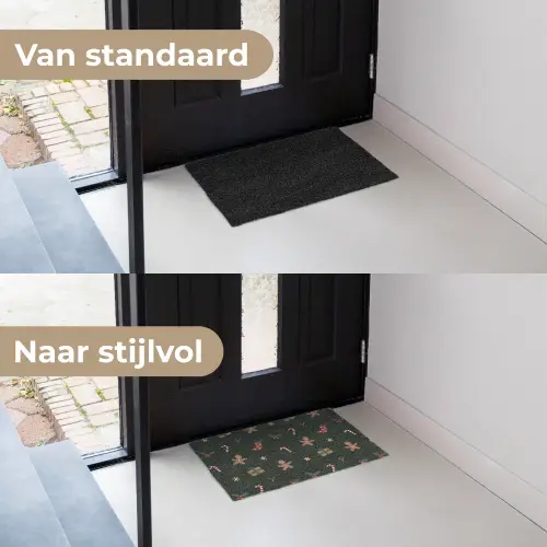 Illustratie - Figuren - Groen Deurmat klein 898 -voor-na_NL