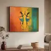 Dansen - Vrouwen - Verfstructuur Textielframe zwart klein -sfeer3