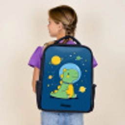 Dino - Planeet - Ster - Blauw Rugzak - Zwart middel -sfeer5