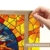 Mozaïek - Zon - Geel - Cirkel Light Box met batterij (Wandlamp) middel -USP_websiteprintNL