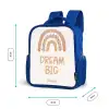 Regenboog met de quote 'Dream Big' Kinderrugzak - Blauw middel -productfoto_formaten