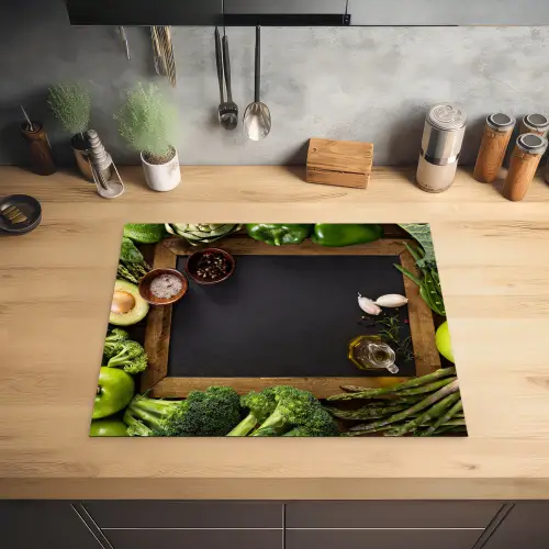 Fruit - Krijtbord - Groente Inductie beschermer vinyl 3mm groot -sfeer5
