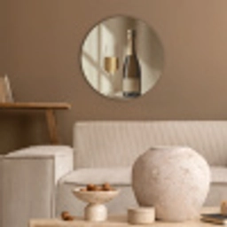 Champagne - Beige - Schaduw - Bubbels Akoestische PET Vilt - Rond klein -sfeer1