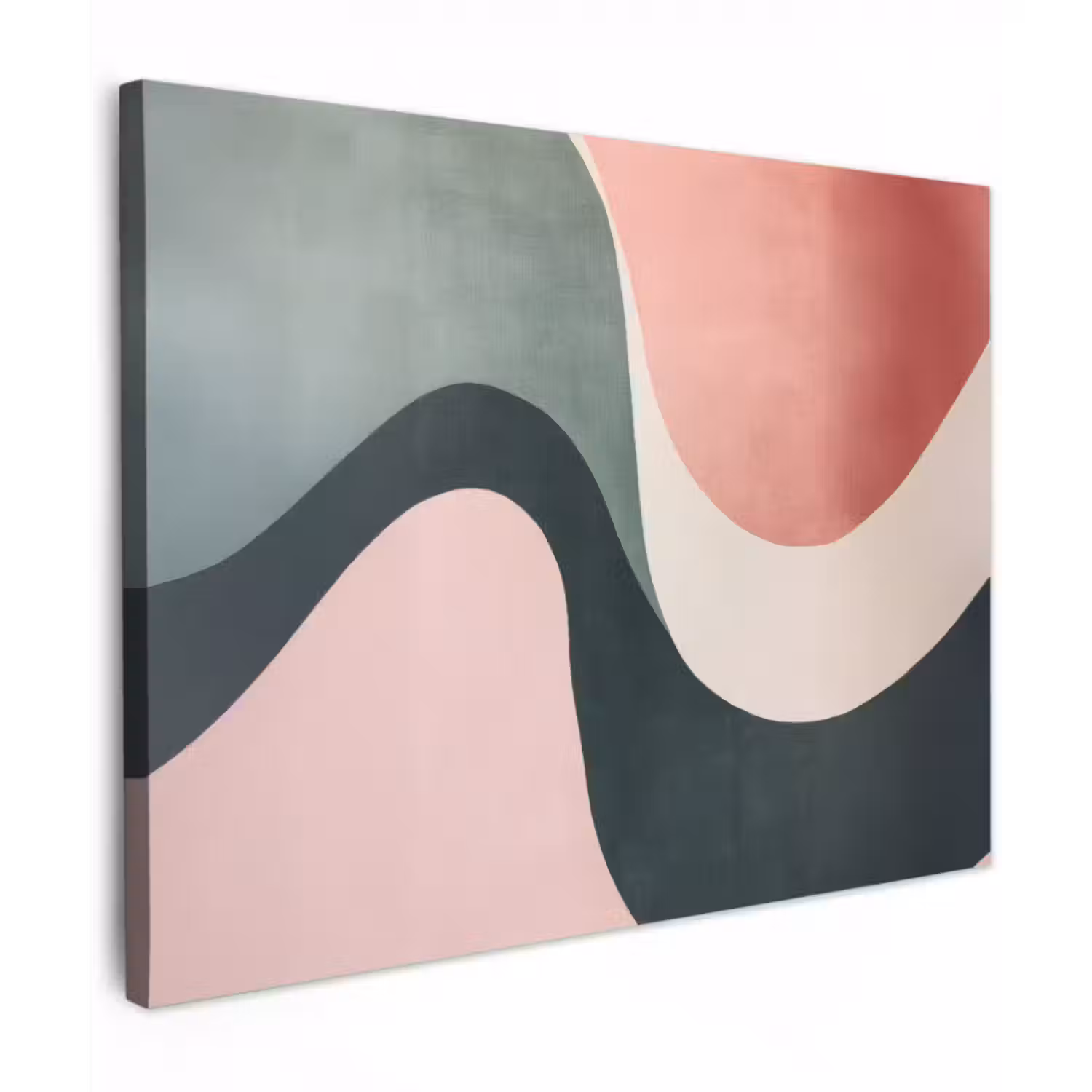 Leinwandbild - Abstrakt - Wellen - Elegant - Rosa