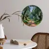 Pad - Bomen - Schaduw - Wandcirkel behangsticker klein -sfeer3