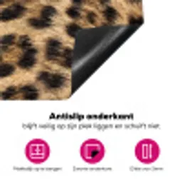 Luipaard - Vacht - Klassiek - Bruin Inductie beschermer vinyl 3mm klein -wsfeer4_website