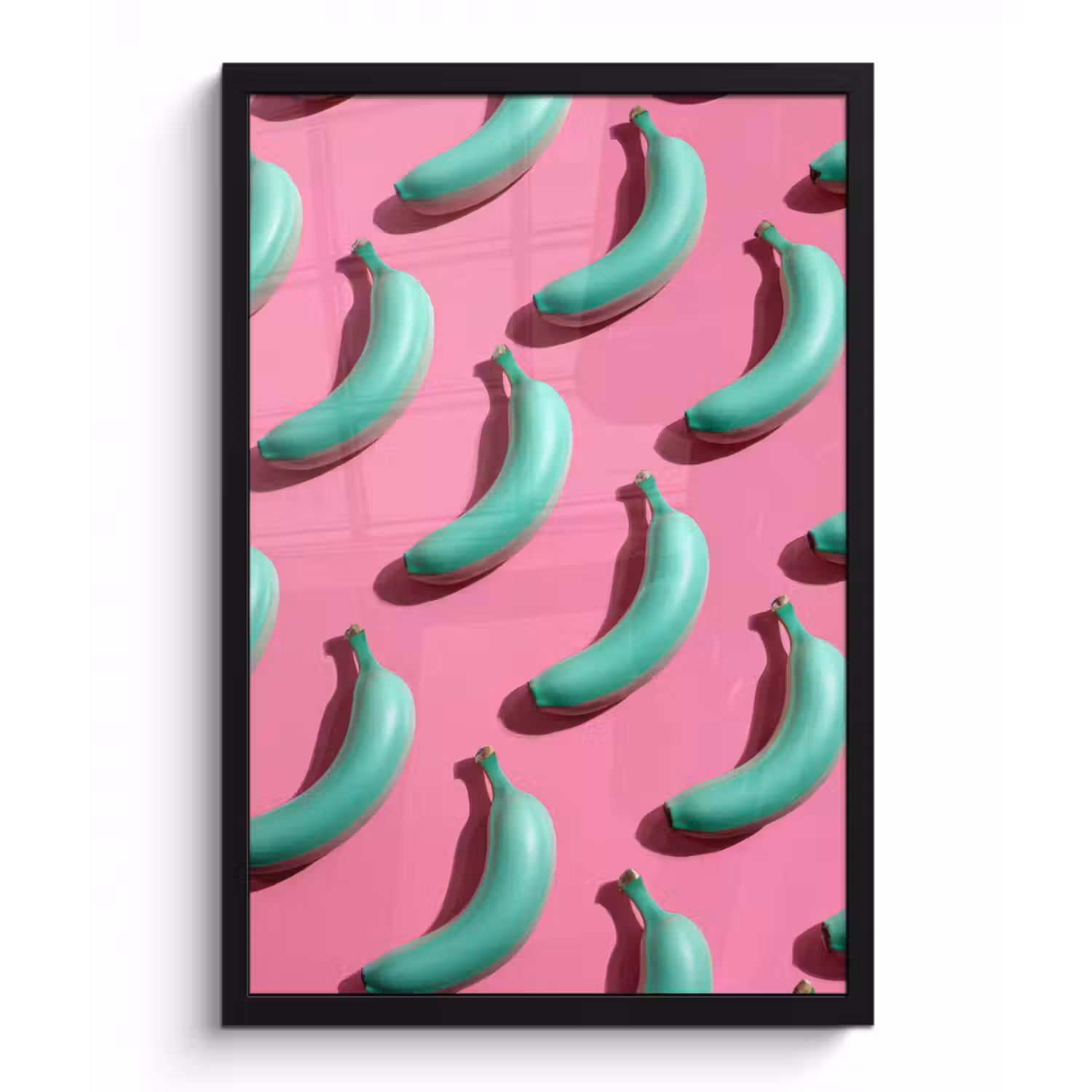 Bilder mit Rahmen - Bananen - Muster - Blau - Rosa