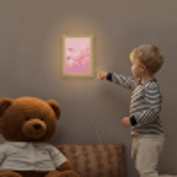 Planeten - Roze - Sterren Light Box met kabel klein -sfeer4a_kind