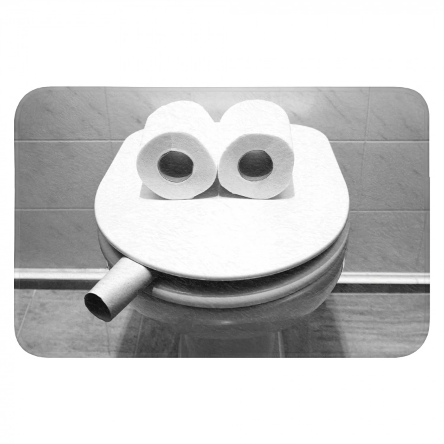 WC - Bril - Grappig - Toilet Badmat klein -3d