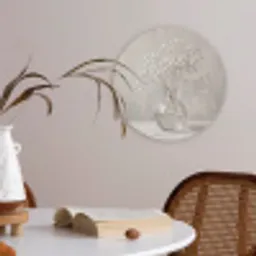 Gipskruid - Vaas - Wit Akoestische PET Vilt - Rond klein -sfeer3
