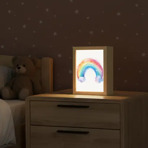 Regenboog - Kinderen - Meisje Light Box met kabel klein -sfeer1_kind