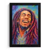 Regenboogkleuren - Man - schilderij fotolijst zwart zonder passe partout klein -3d