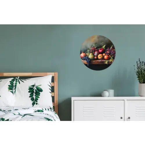 Rustiek - Stilleven - Fruit Wandcirkel aluminium klein -slaapkamer