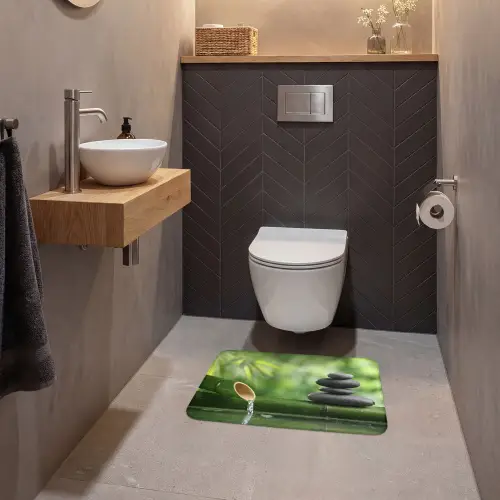 Zen - Stenen - Groen - Natuur - Bamboe WCmat klein -sfeer2