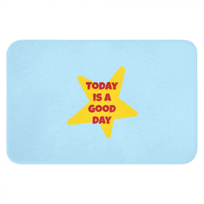 Ster - Today is a good day - Blauw Badmat klein -3d