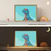 T-Rex - Blauw - Wolken - Zonnebril Light Box met batterij (Wandlamp kind) middel -sfeer3_kind