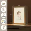 Jongen - Voetbal - Bruin - Minimalistisch Light Box met kabel klein -USP_NL