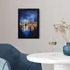 Skyline Toronto - Modern - Stadslicht - Blauw fotolijst zwart zonder passe partout klein -sfeer4