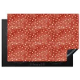 Chic - Stippen - Rood - Wit Inductie beschermer vinyl 3mm klein 276 -3d
