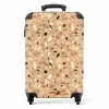 Terrazzo patroon kleurrijk bruin NBS - Handbagage koffer - Volwassenen Unisex middel -productfoto_recht