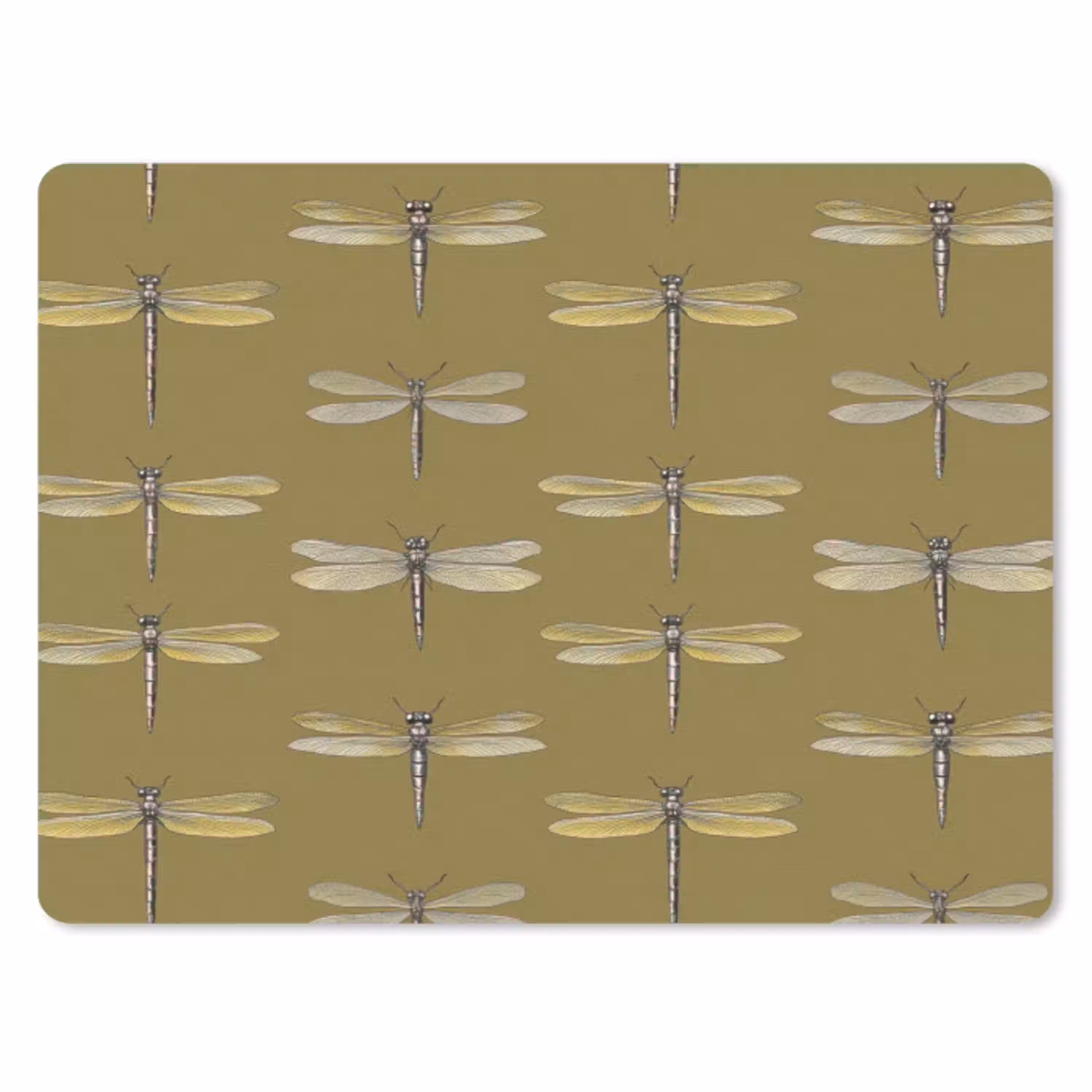 Libellen - Patroon - Groen muismat rubber klein 262 -3d