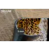 Luipaard - Dieren - Portret - Wilde dieren - Zwart Placemat vinyl groot -closeup
