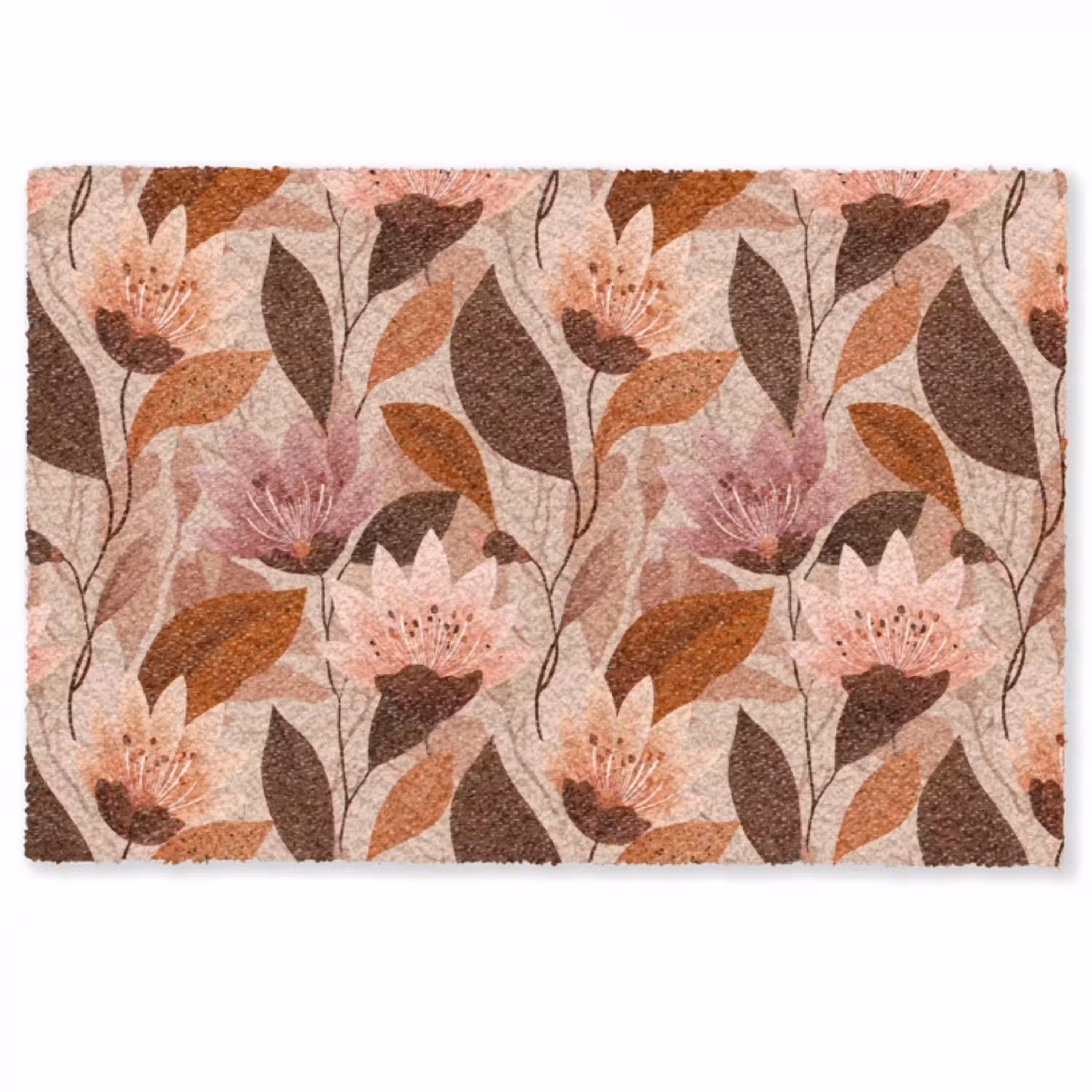 Bloemen - Bladeren - Bruin Deurmat klein 898 -zkaufland3d