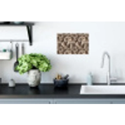 Waaiervorm - Beige - Vezel textuur Muursticker klein 286 -keuken