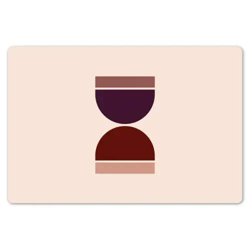 Zandloper - Symmetrisch - Rood - Paars Placemat vinyl groot -zzsfeer1_Kitchenyeah-website