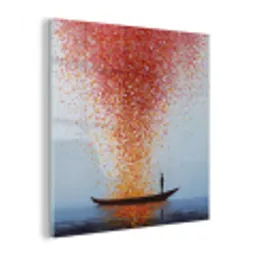 Wolk - Confetti - Boot - Wateroppervlakte plexiglas 5mm klein -z3d