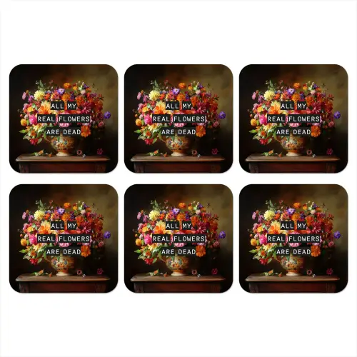 Kleur - Bloemen - Vintage - Bloemenvaas onderzetter kurk middel -3d