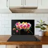 Orchidee - Graffiti - Kleurrijk - Bloemen - Abstract keuken achterwand spatscherm klein -sfeer2