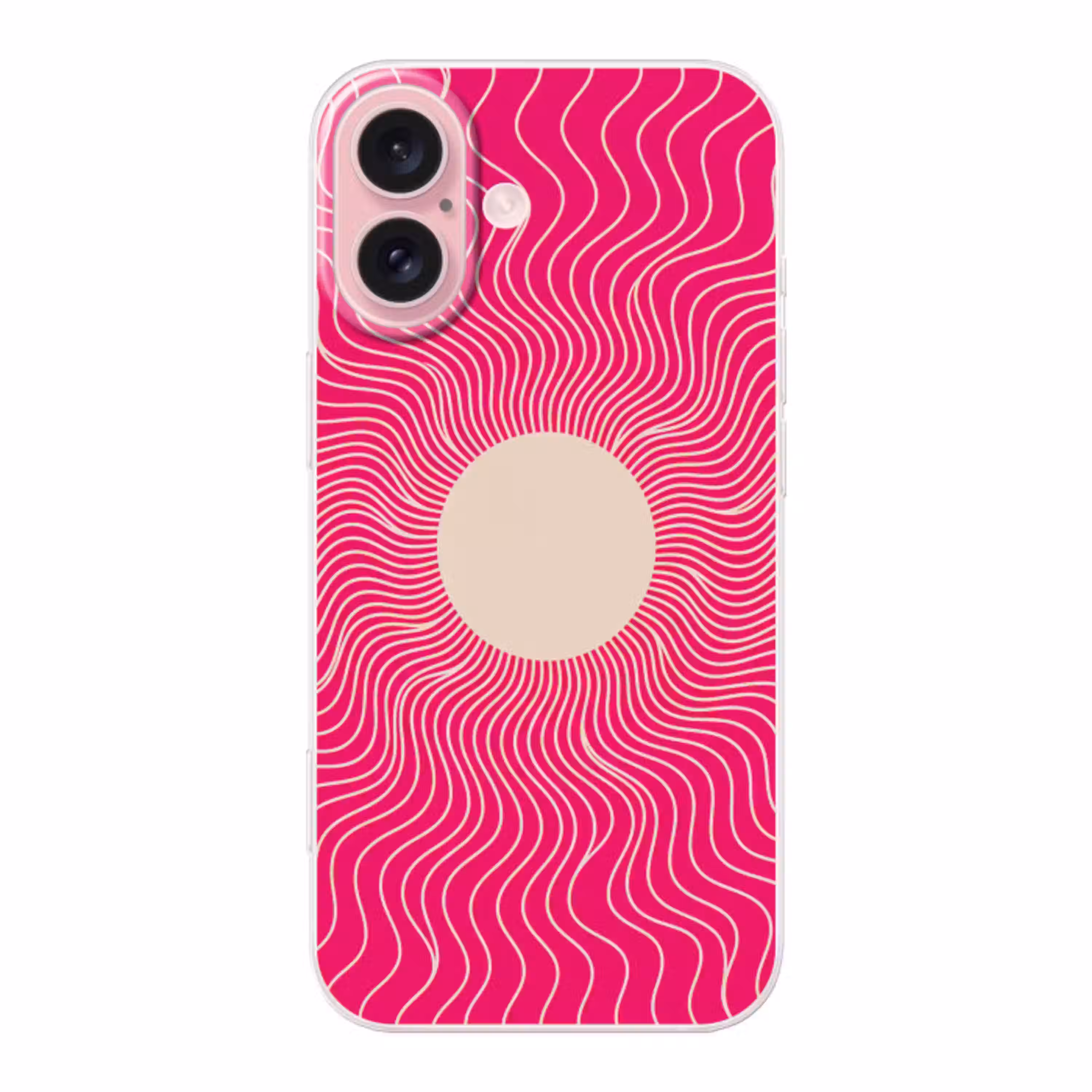 Abstract - Patroon - Roze Apple iPhone 16 klein -3d