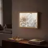 Bloemen - Wit - Natuur Light Box met batterij (Wandlamp) middel -sfeer1