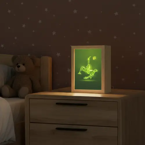 Voetbal - Groen - Omhaal Light Box met kabel klein -sfeer1_kind