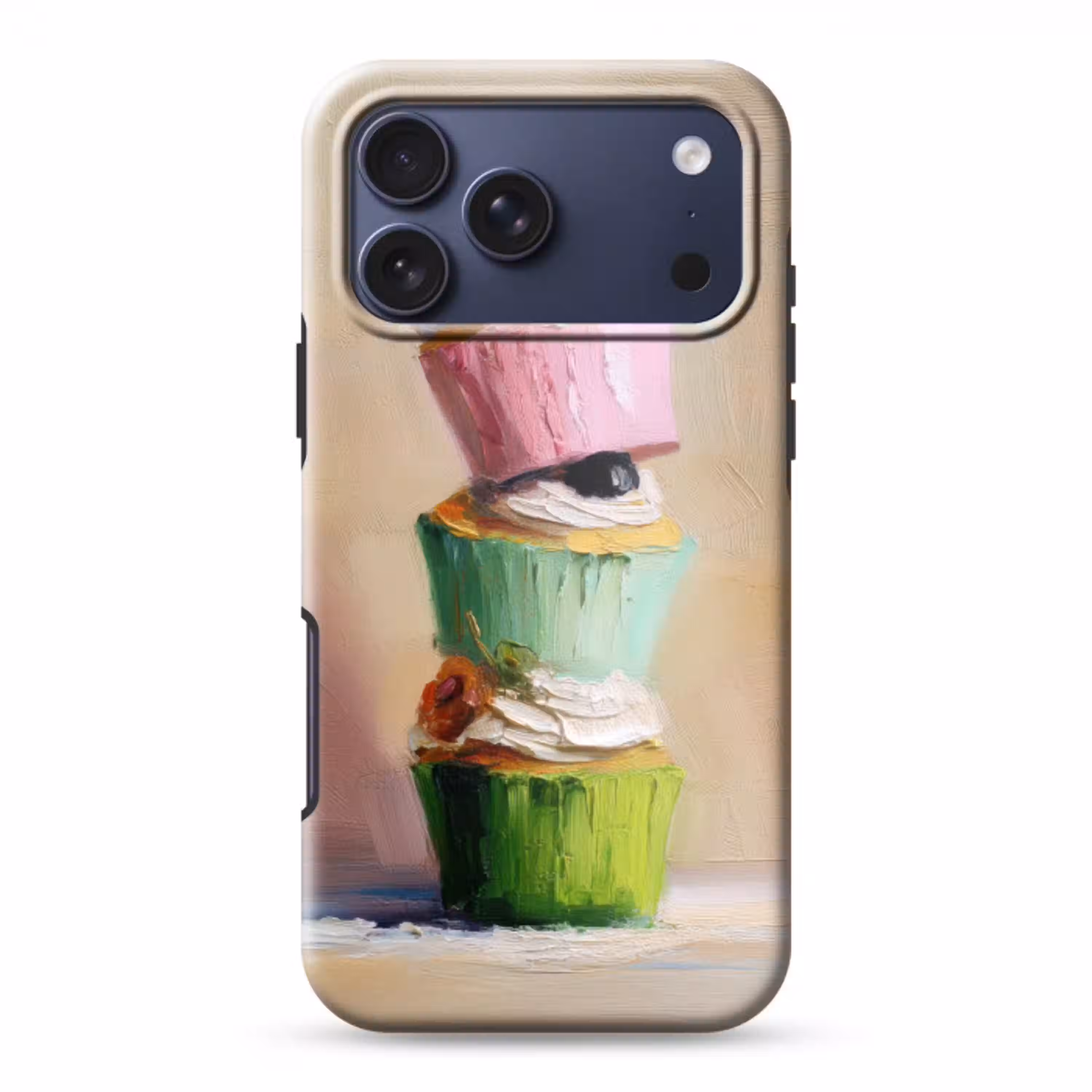 Cupcakes - Gestapeld - Kleurrijk - Fruit Toughcase MagSafe Apple iPhone 17 Pro Max klein -3d