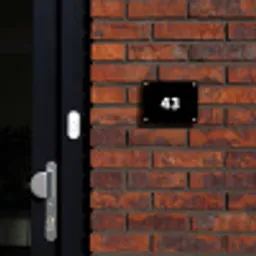 Effen - Zwart - Traditioneel Naambord Rechthoek middel -sfeer1-rechthoek-S
