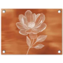 Bloem - Minimalistisch - Wit tuinposter los doek klein -3d