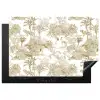 Tijger - Jungle - Vogel - Beige Inductie beschermer vinyl 3mm klein 276 -3d
