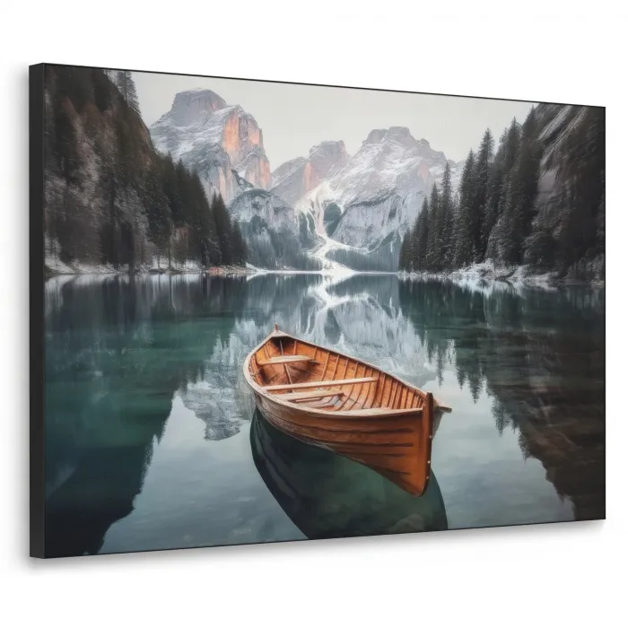 Boot - Bergen - Natuur - Water Textielframe - compleet frame klein -3d