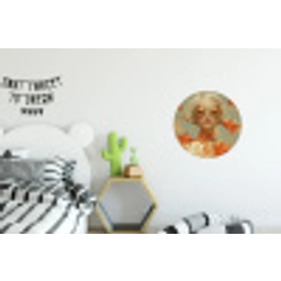 Goudvissen - Oranje - Vrouw - Blond Wandcirkel aluminium klein -kinderkamer