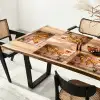 Wereldkaart - Pizza - Houten ondergrond Placemat vinyl groot -zzsfeer4_Kitchenyeah-website