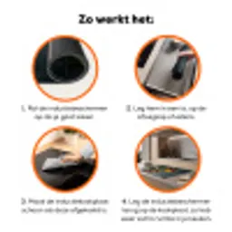 Kruiden - Lepels - Specerijen - Betonlook - Grijs Inductie beschermer vinyl 3mm klein -zzzzzzz-td-werking