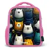 Dieren - Sterren - Planeten - Astronaut Kinderrugzak - Roze middel -3d