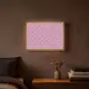 Ruit - Patroon - Paars - Hartjes Light Box met batterij (Wandlamp) middel 907 -sfeer4