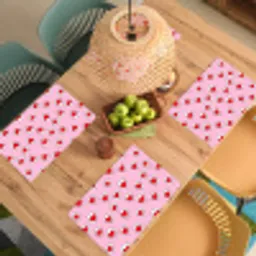 Hartjes - Patroon - Rood Placemat vinyl groot 368 -zzsfeer5_Kitchenyeah-website