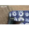 Borden - Floraal - Blauw Placemat vinyl groot 368 -closeup