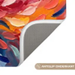 Bloemen - Abstract - Kunst - Modern Badmat klein -USP_AntislipNL