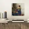 Het melkmeisje - Schilderij van Johannes Vermeer plexiglas 5mm klein -sfeer1